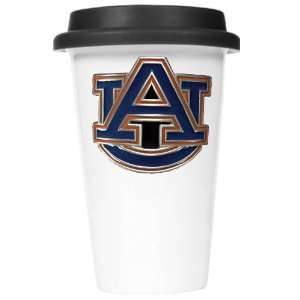  Auburn Tigers 12oz Double Wall Tumbler with Black Silicone 