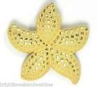 lovely 14k yellow gold starfish slide pendant one day shipping