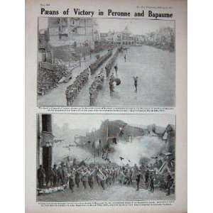  1917 WW1 Peronne Bapaume Soldiers Troops Music Band