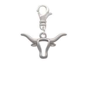  Longhorn Head Outline Clip on Charm Arts, Crafts & Sewing