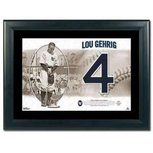 Lou Gehrig New York Yankees Legendary Unsigned Jersey Numbers Piece â 