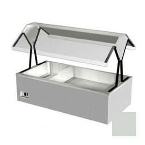   Combo Hot/Cold Table Top Buffet, 3 Sections, 240v, 58 3/8L,Stone Gray