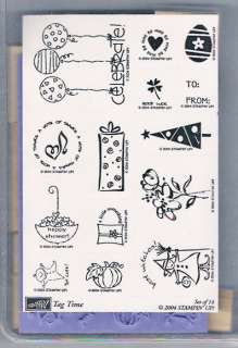 Tag Time Stampin Up Retired set/14 all occasion birthday easter baby 