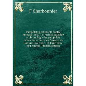   et dune piÃ¨ce peu connue (French Edition) F Charbonnier Books