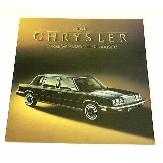 1984 84 Chrysler EXECUTIVE SEDAN and LIMOUSINE BROCHURE