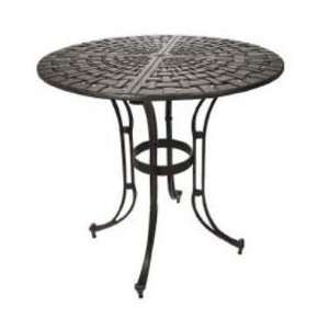Windham Castings WO70XX16 Round Woven Top Bar Table with Scroll Base 