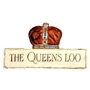  Queens Loo wall plaque for Bathroom decor item 686D