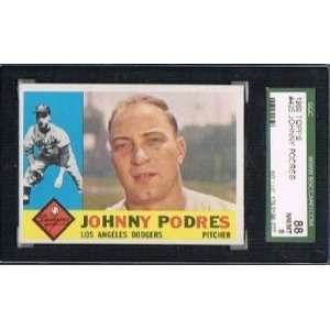  1960 Topps JOHNNY PODRES SGC GRADED NM/MT 8 DODGERS   MLB 
