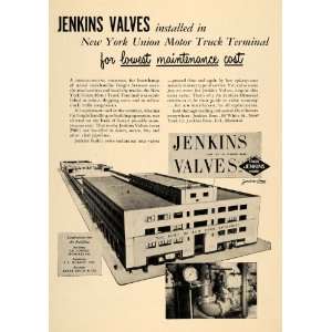 1950 Ad Jenkins Valves Motor Truck Cauldwell Windgate   Original Print 