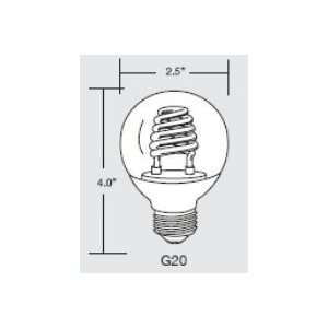  TCP 8G2003CL Clear Cold Cathode Globe Shaped Lamp   3 