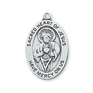 Solid .925 Sterling Silver Scapular Comes With 20 Chain In Gift Box 