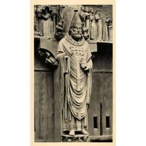  1937 Reims Cathedral Pope Sixtus I Sculpture Gothic Art 