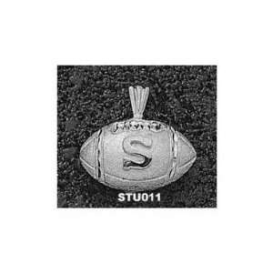   Stanford Cardinal Solid Sterling Silver S Football Pendant Sports