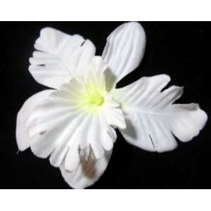  NEW White Tropical Cattleya Orchid Hair Flower Clip 