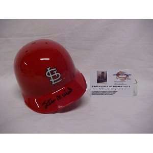  Stan Musial Autographed St Louis Cardinals Mini Batting 