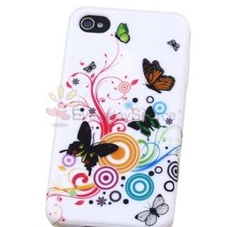   FLOWER CASE+PRIVACY FILM for Verizon AT&T Sprint iPhone 4 G 4S  