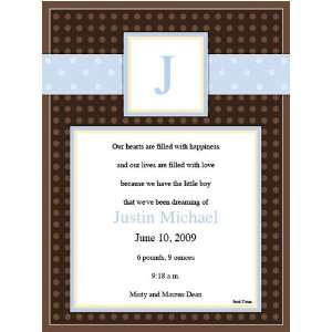  Boy Baby Shower Invitations   Special Blue and Brown 