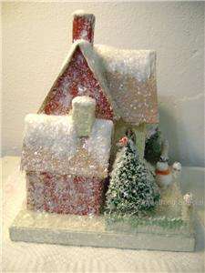 Cardboard Lighted Christmas Glitter House   Choice of Styles NEW 2011 