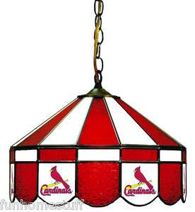 NFL ST LOUIS CARDINALS 16 STAINED GLASS HANGING GAME ROOM PUB LAMP 