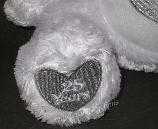 2007 White TENDERHEART CARE BEAR Plush Doll Toy 25th  