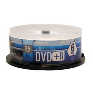  TDK DVD+R 8X Compatible Video DVD+R 25 pack Electronics