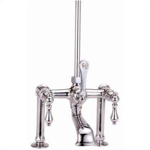  Deck Mount Tub Faucet with Metal Lever Handles for Shower 