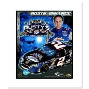   Rusty Wallace NASCAR Auto Racing Double Matted 8x1