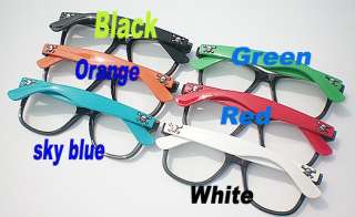 Fashion Skull Multicolor Frames Plain Glass Spectacles  