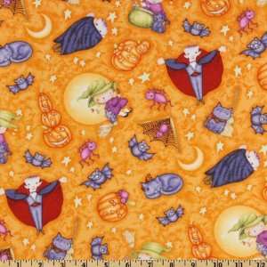   The Dark Spooky Toss Pumpkin Fabric By The Yard Arts, Crafts & Sewing