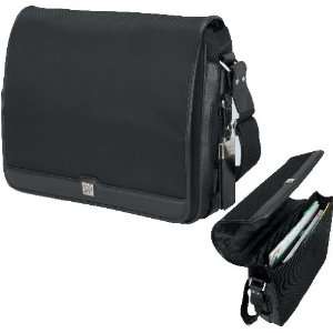    Prato Split Leather / Twill Nylon Messenger Bag 