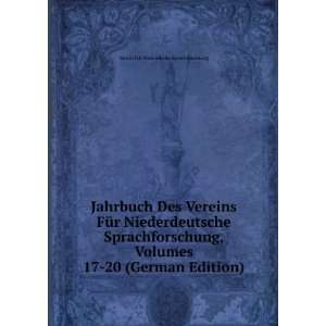   20 (German Edition) Verein FÃ¼r Niederdeuts Sprachforschung Books