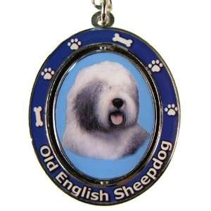  Old English Sheepdog Spinning Dog Keychain By E & S Pets 