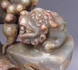 Chinese Jade Carved Zhong Kui Catch Ghost Statue  