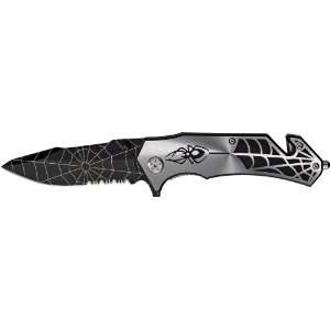   USA Xtreme Rescue Glass Breaker Grey Spider Knife