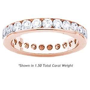  Womens Diamond Eternity Band Channel Set Round Cut 