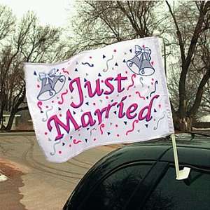 Just Married Car Flag   Party Decorations & Flags & Bunting  