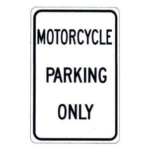 Motorcycle Parking Only Sign Patio, Lawn & Garden