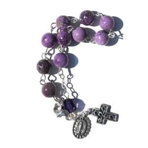 Charoite Gemstone Rosary Bracelet