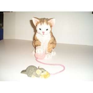  Cat with Mouse Doorstop (Cat 7.5tall  Mouse 4long 