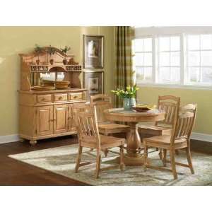  6 pc Bryson Round Pedestal Breakfast Table Dining Set by 