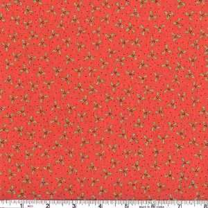  45 Wide Moda The Caroler Holly Poinsettia Red Fabric By 