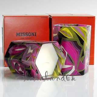 MISSONI for TARGET 2X SWEET CEDAR & MOSS SCENTED SOY CANDLES 7oz 