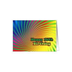  Happy 16th Birthday ~ Cash Gift, dizzy rainvbow Card Toys 