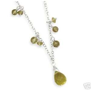  Peridot Necklace finely crafted in Silver Brilliant 