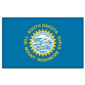 South Dakota State Flag car bumper sticker 5 x 4