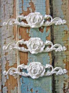 Shabby n Chic Rose Centers (3) * Furniture Appliques  