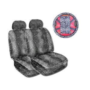   Low Back Seat Covers and Wheel Cover Set   Grey Cheetah Automotive