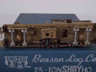 PFM/United HO Brass Benson Log Co. 2 Truck Shay 25 Ton Geared Logging 