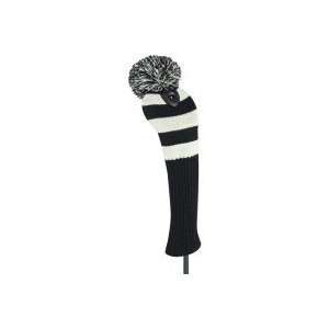  Just4Golf Black and Ivory Stripe Driver Cover