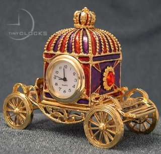 Mini Clocks Crown Jewel Royal Carriage Miniature Clock  
